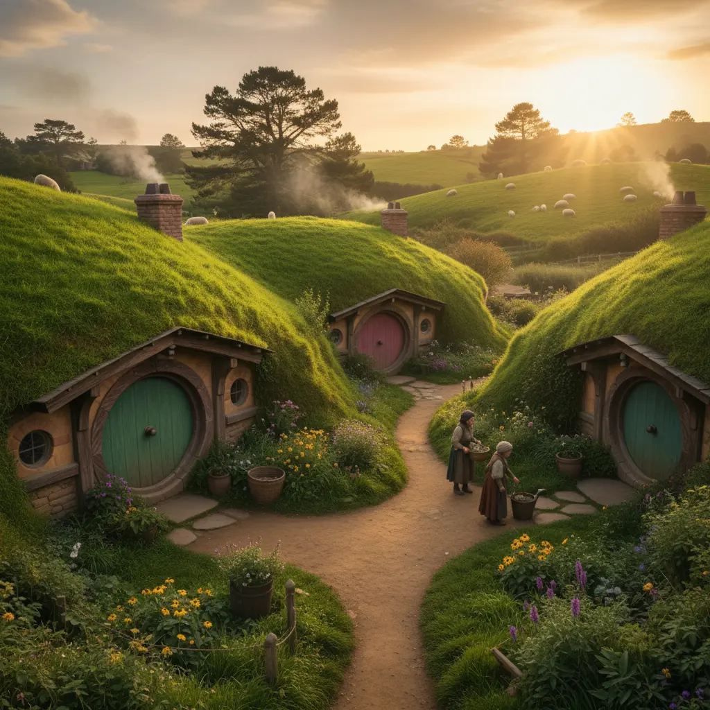 Hobbiton Movie Set